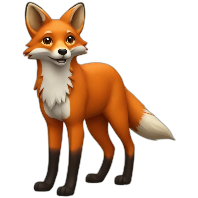 fox consisting of two-dimensional figures emoji