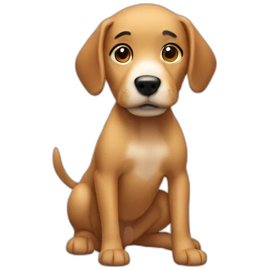 naked dog emoji