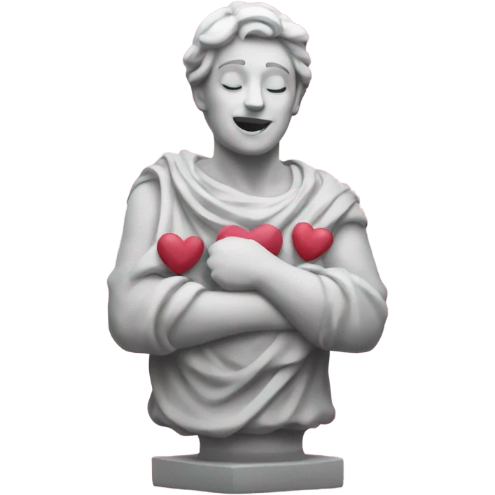 statue with hearts emoji