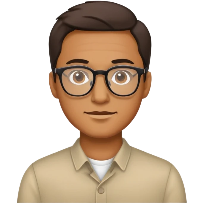 man with glasses emoji