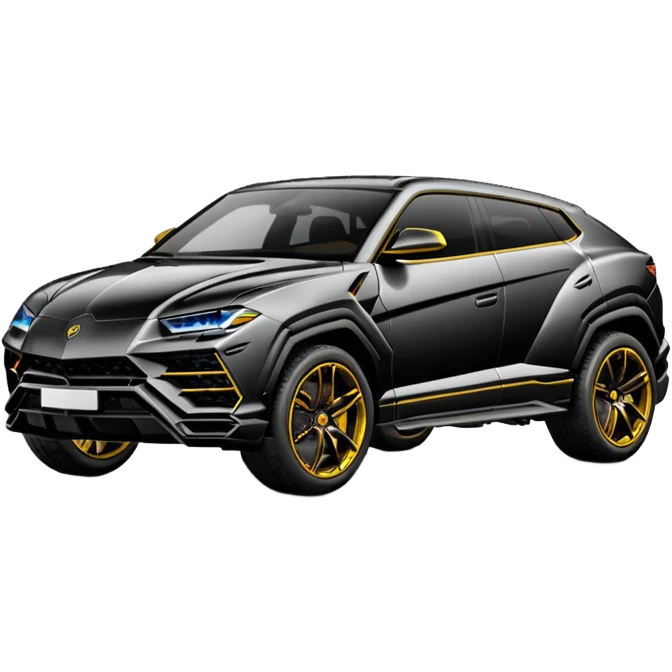 Emoji van de nieuwste labourgini urus in het zwart  emoji