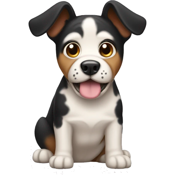 Dog with pigtails emoji