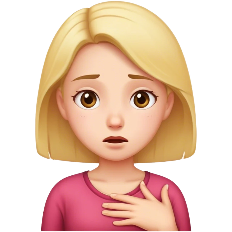 Chica con dolor de tripa emoji