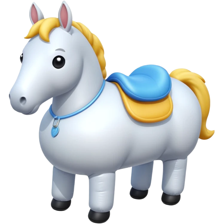puffy inflatable fat horse landscape  emoji