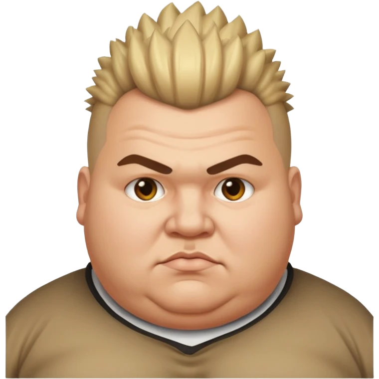 fat man mohawk emoji