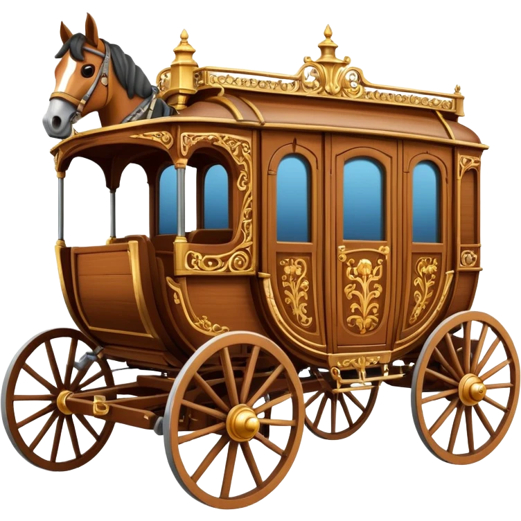 huge-horse-drawn-fancy-french-stagecoach-caravan emoji