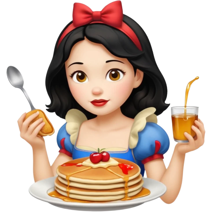 SnowWhite seal eating pancakes emoji