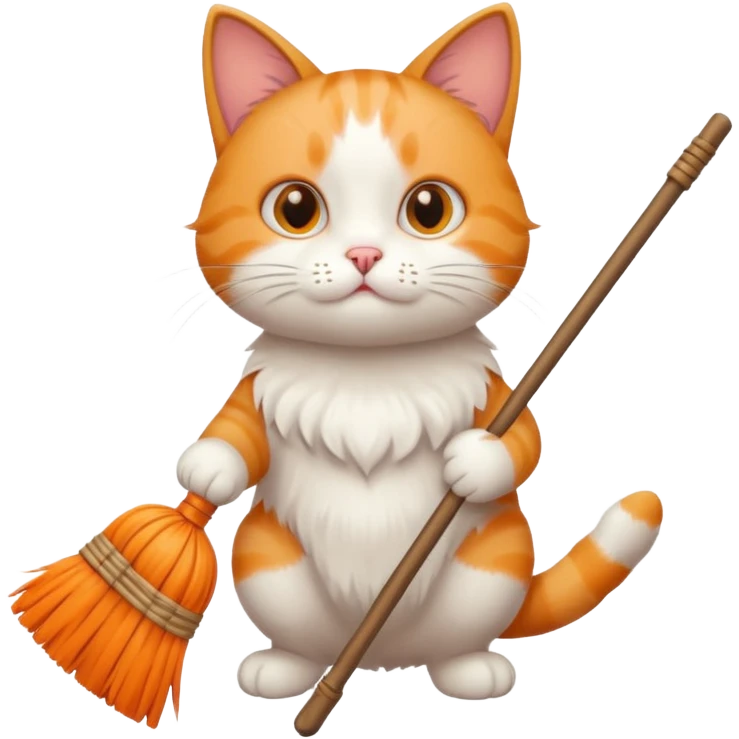 Katze mit Besen emoji