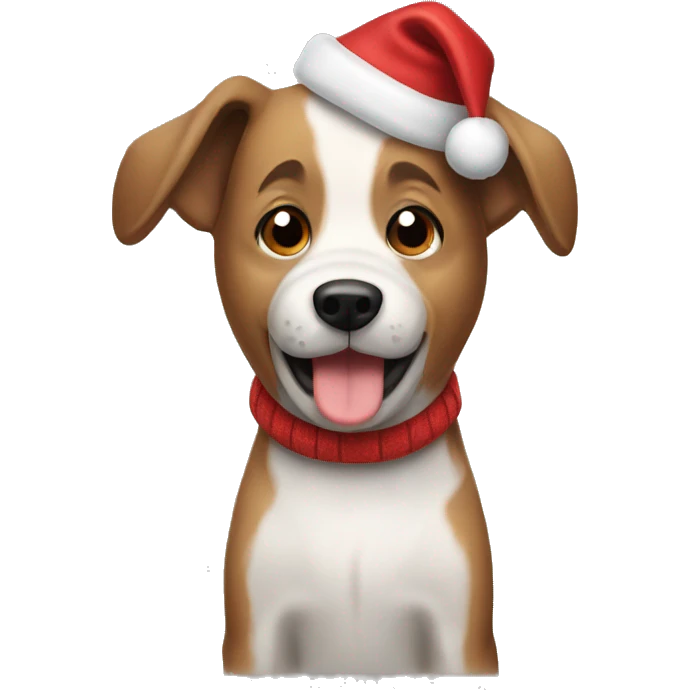 Christmas dog emoji