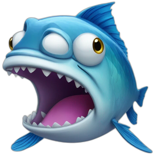 Overwhelmingly smug fish emoji
