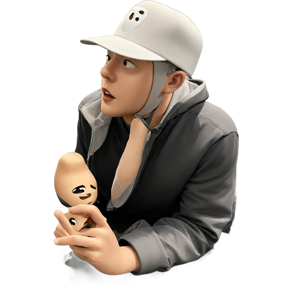 boy in hat indoors emoji