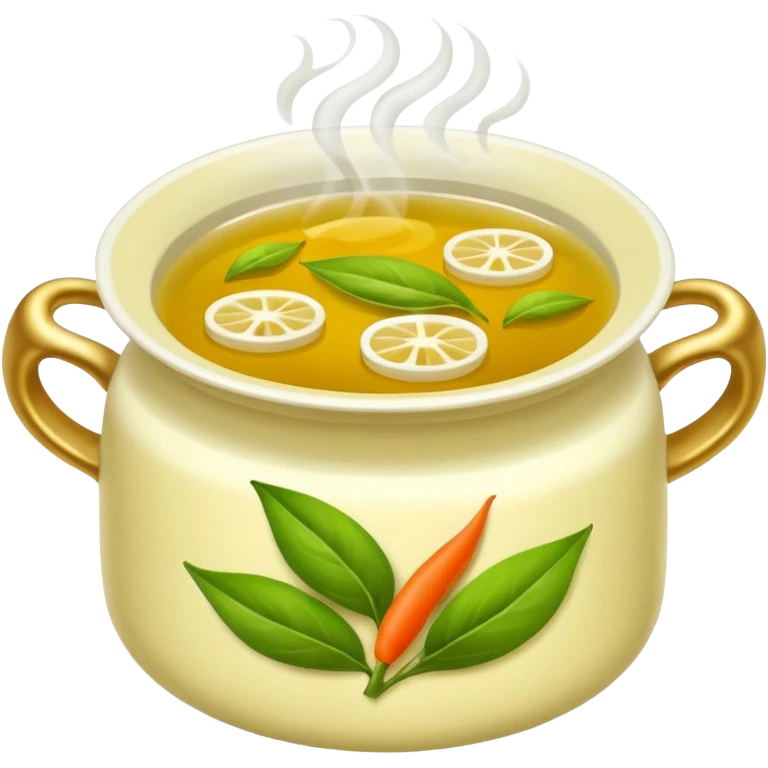 Broth, green tea. emoji