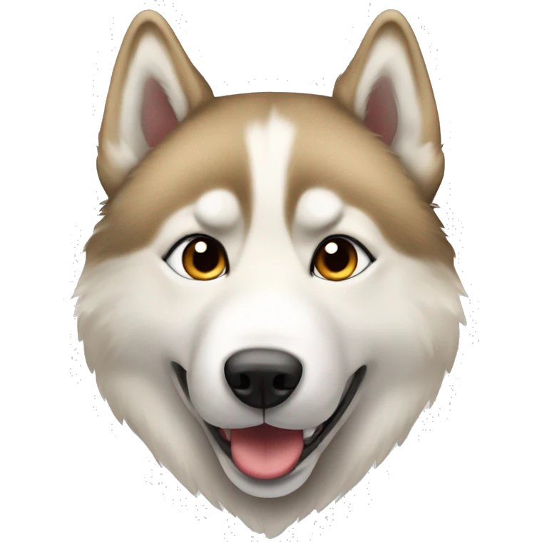 Playful Siberian husky with tan colored fur  emoji