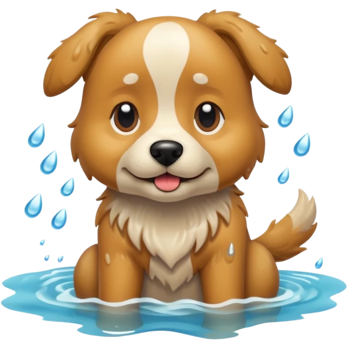 Dog in the ocean  emoji