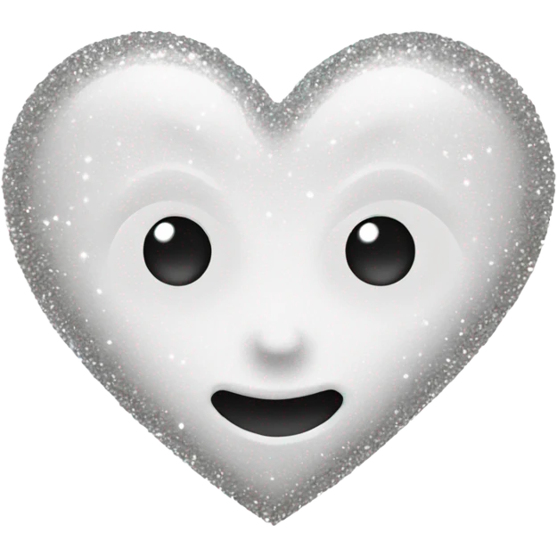 White glittery heart emoji