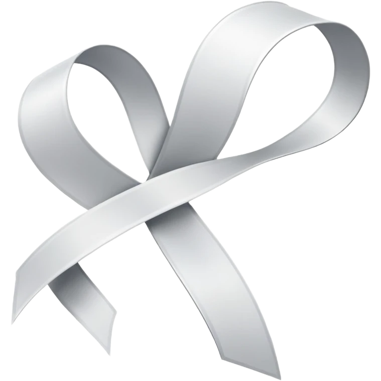 create a white ribbon banner emoji