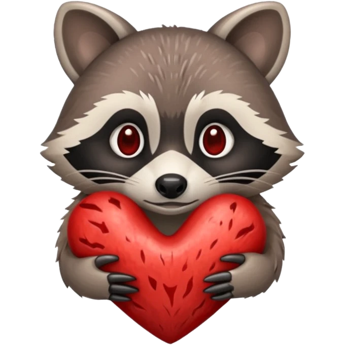 Raccoon heart emoji