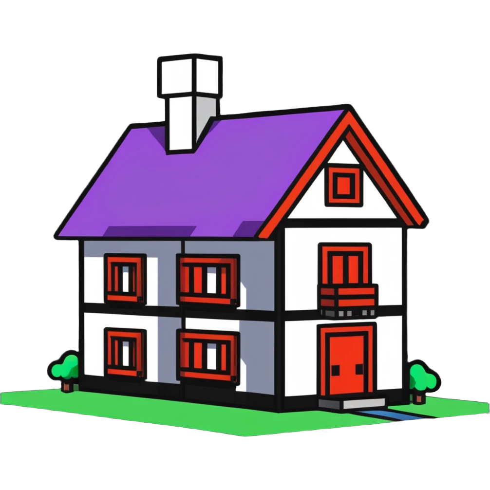 Minecraft house emoji