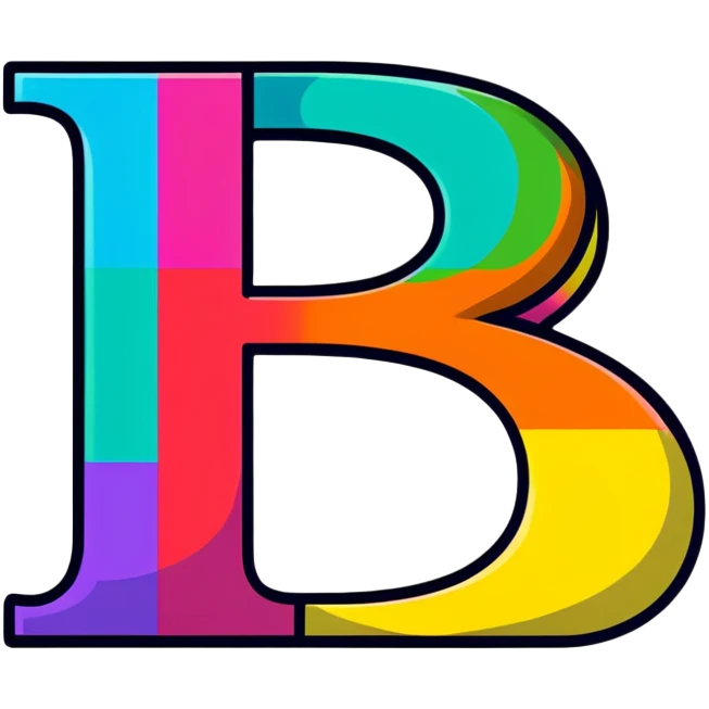Colorful Gradient Alphabetical Letter “B” emoji