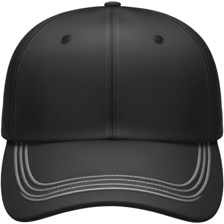 an ios genmoji for a black baseball cap (no logo) emoji