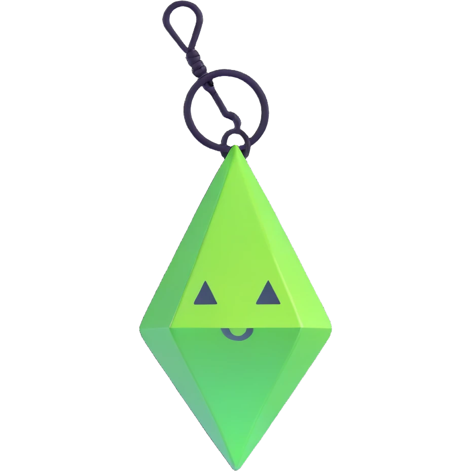 Sims character with green plumbob emoji