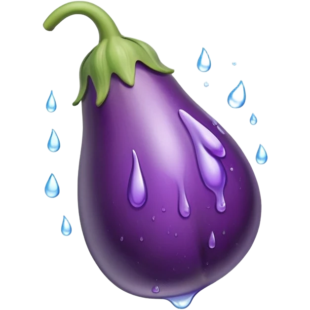 Eggplant squirting water emoji