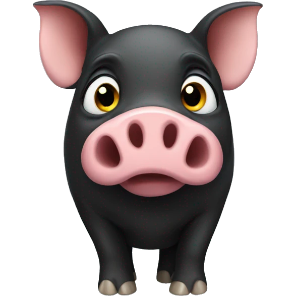 Black pig emoji