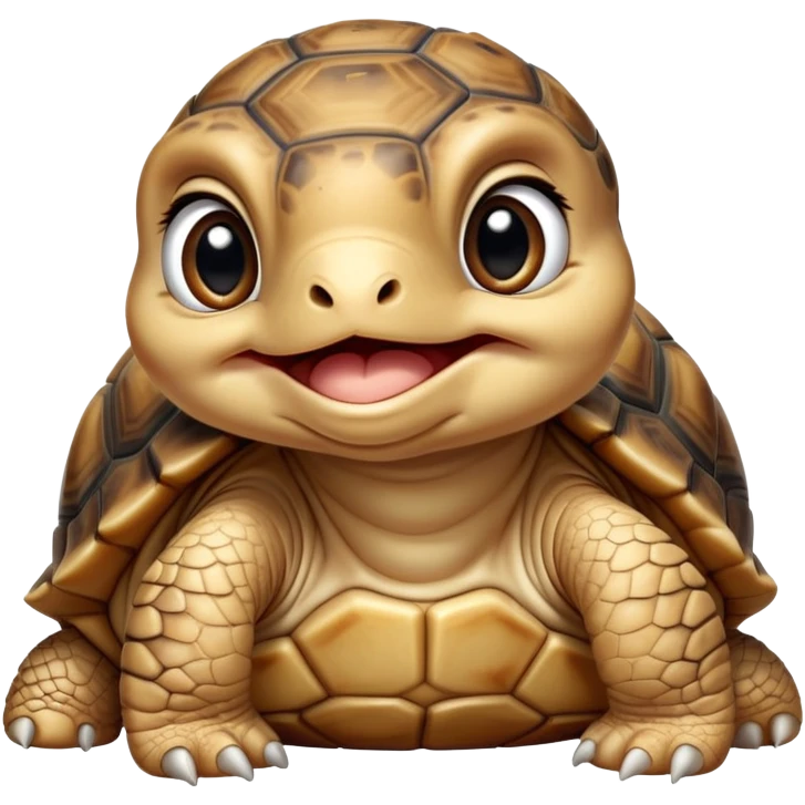 cinematic-yawning baby tortoise-realistic--emoji,,-cute-wise-face-peering-ahead-with-calm-determination,-cute large-eyes-reflecting-centuries of wisdom, emoji