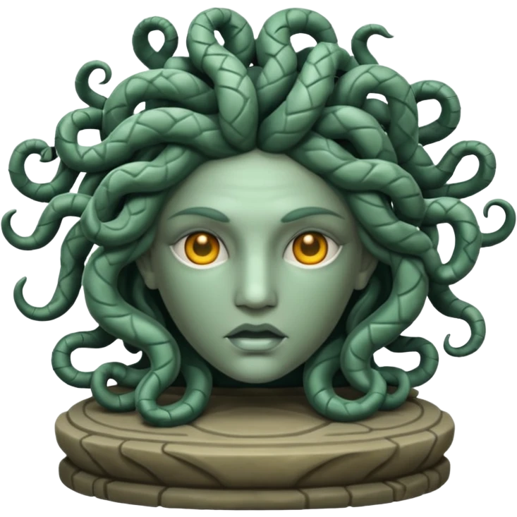 medusa stone statue emoji