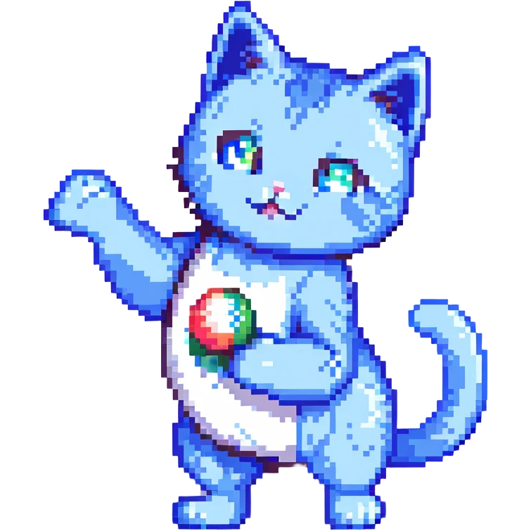 Gumball the blue cat, action pose emoji