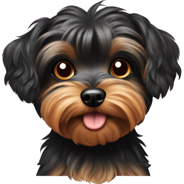 Yorky poo floppy ears emoji