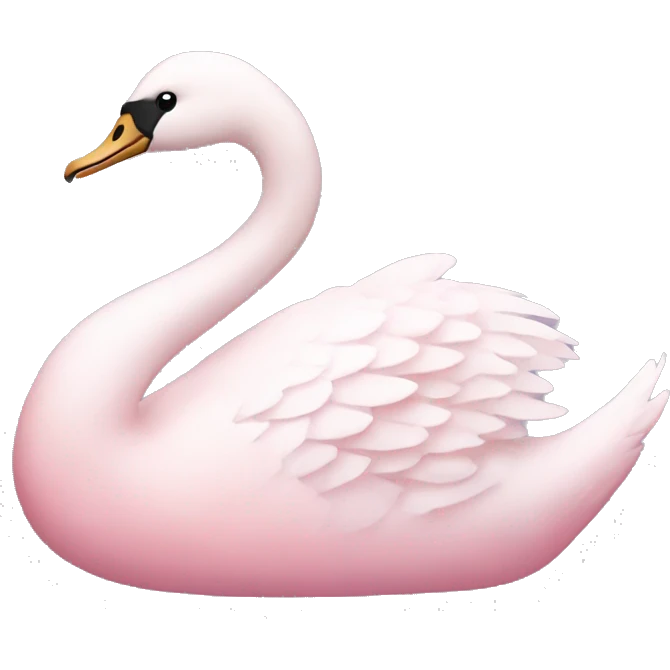 pastel pink swan emoji