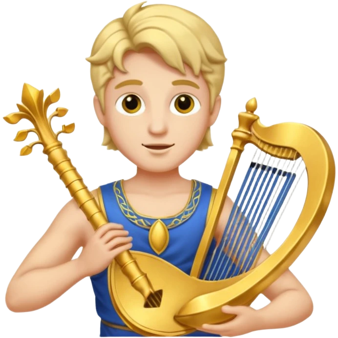 Apollo god with lyre emoji