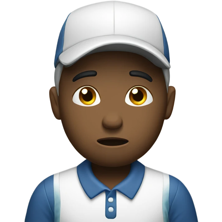 Sad golfer emoji