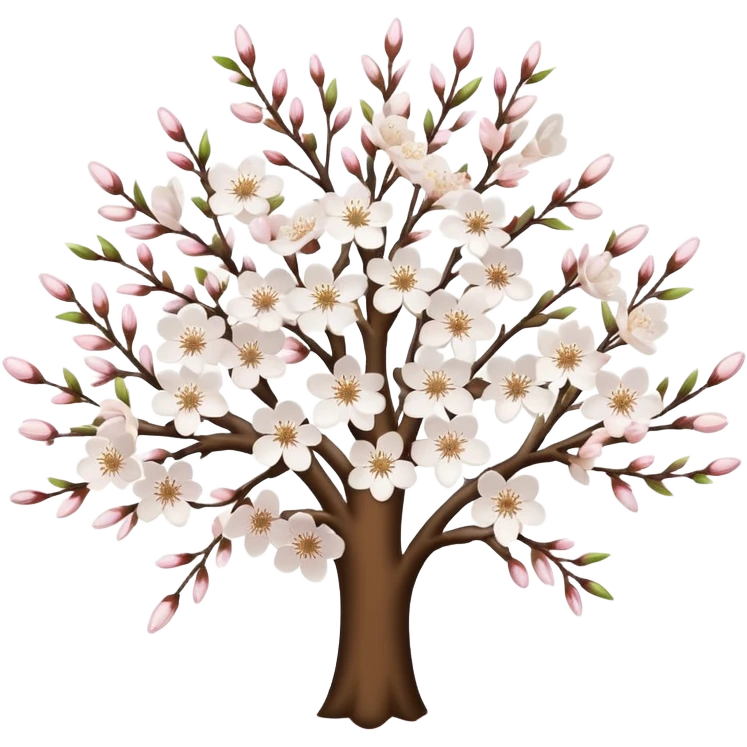 White cherry blossom tree emoji