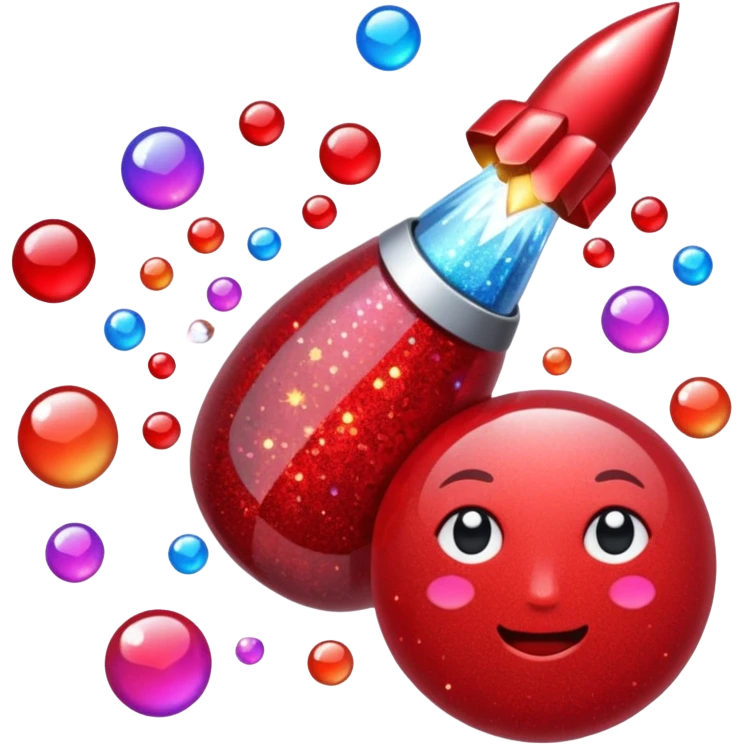 glitter red +18 emoji