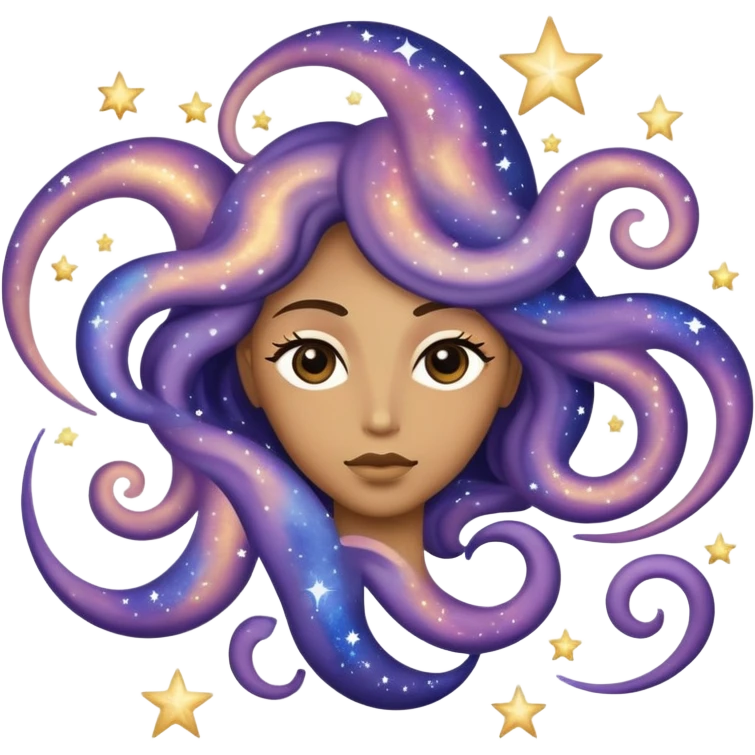 mysterious cosmic being with starry body and galaxy swirls emoji
