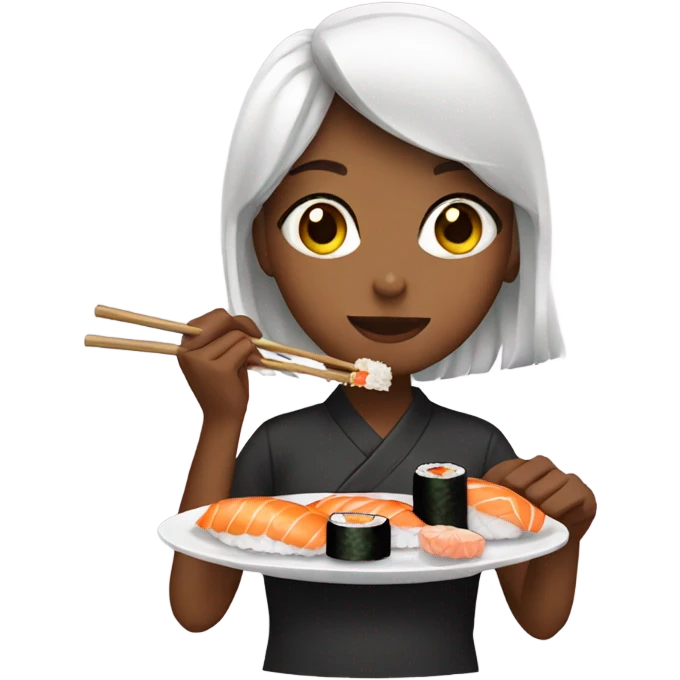 Girl eating sushi  emoji