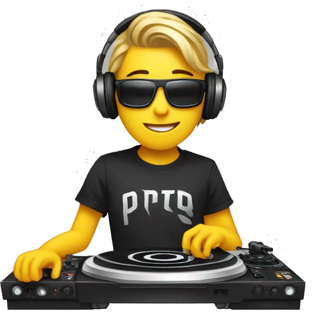 edm dj raving turntables hype emoji