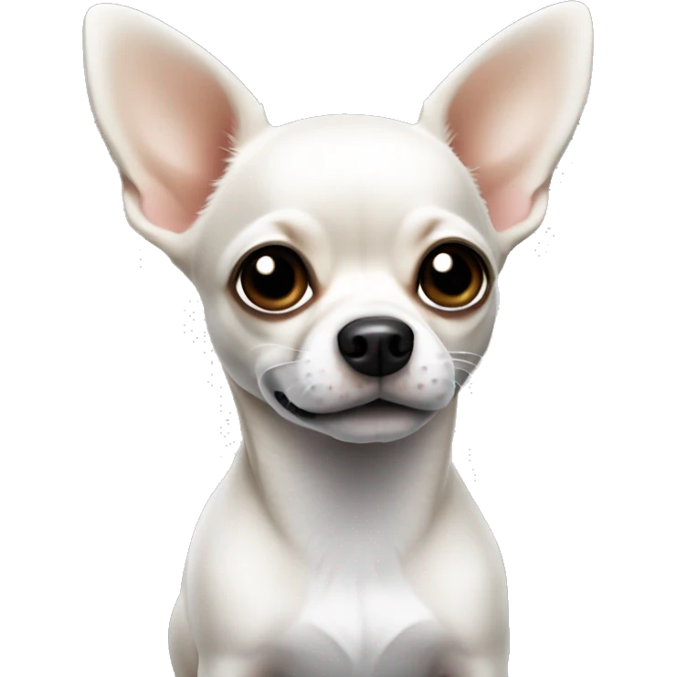Chihuahua dog  black and white body emoji