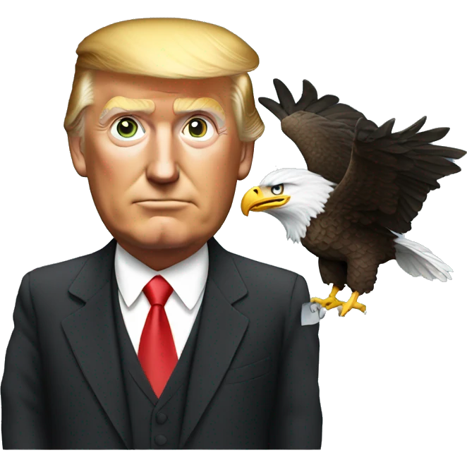 Trump with eagle emoji