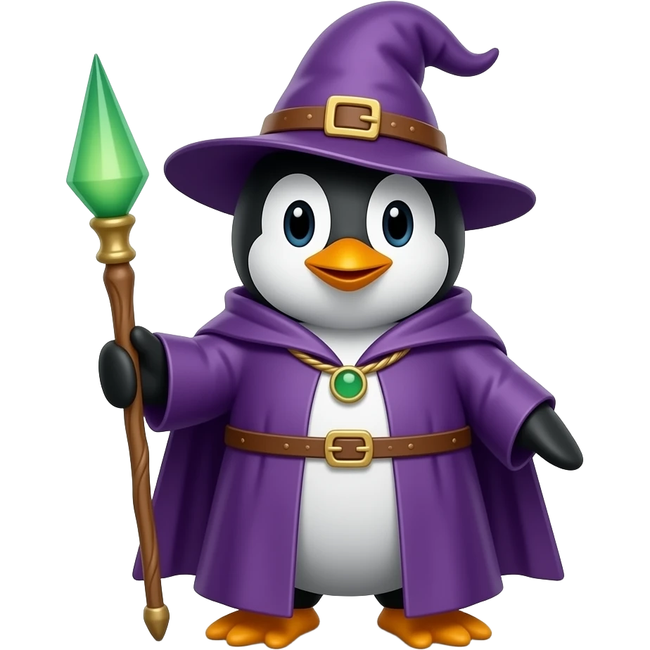 Penguin Wizard emoji