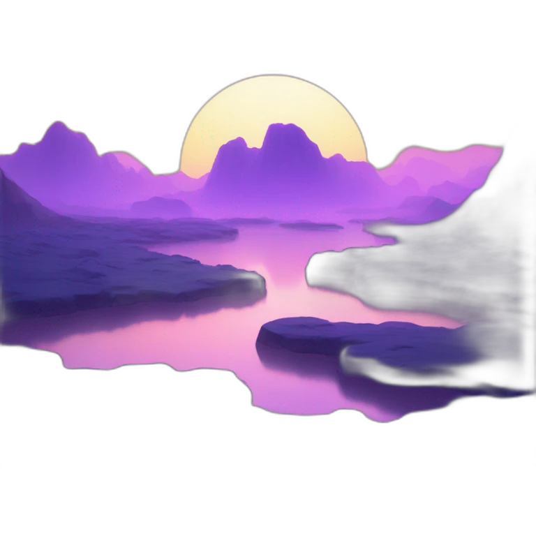 Luminescence landscape emoji