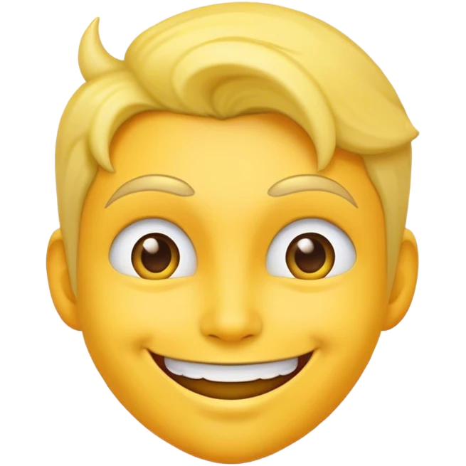 Horny smile with yellow bitmoji emoji