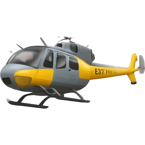 gelber Hubschrauber in den Bergen  emoji