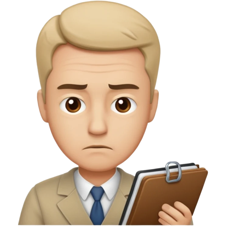 man calculating with difficulties emoji