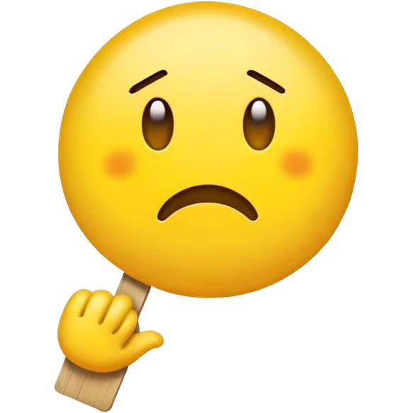 playful and expressive emoji blob holding a sign that says 'hypocrite' emoji