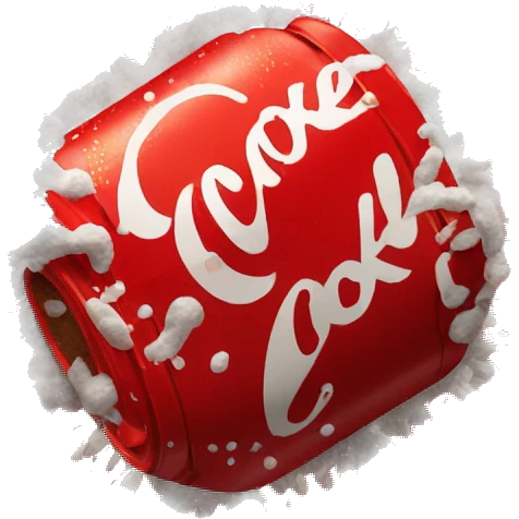 Explosion of a coke emoji