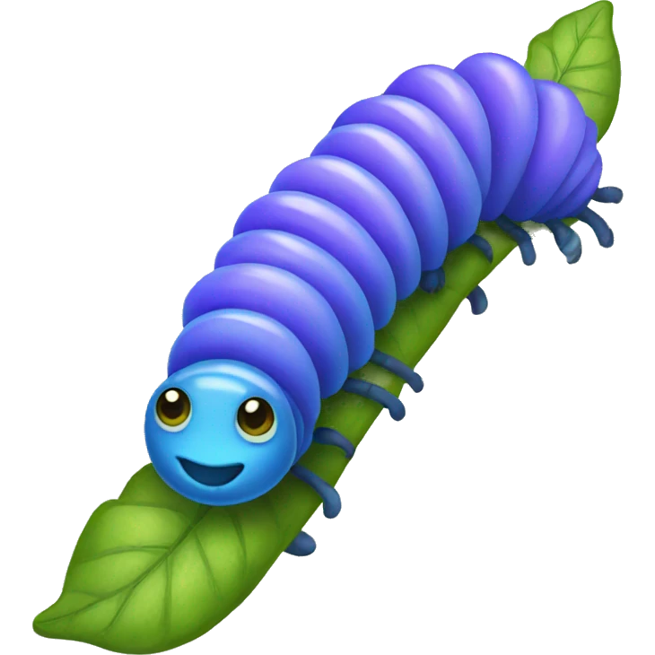 blue violet caterpillar emoji