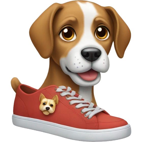 Dog with shoes  emoji